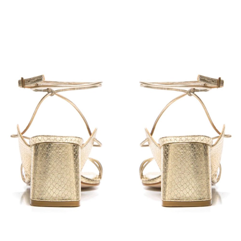 Paula Torres, Marrakesh sandal block heels, Champagne - Picture 6 of 6